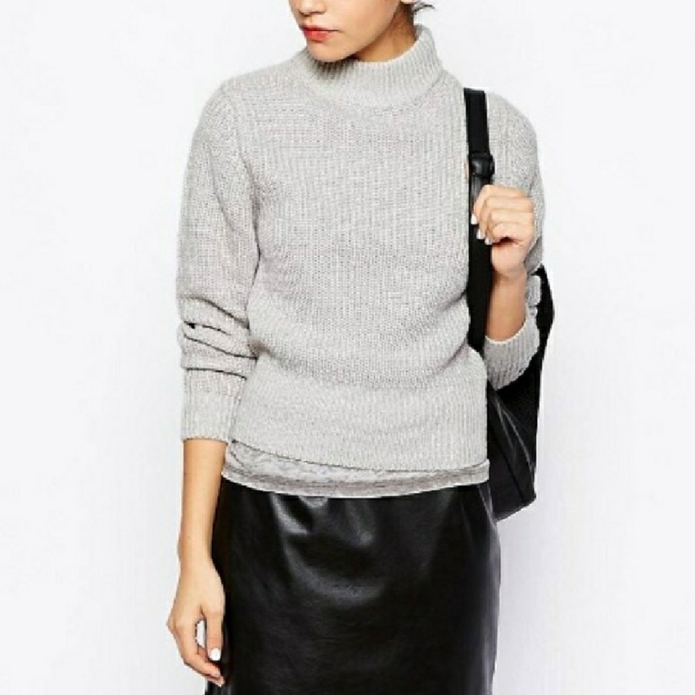 ASOS "NEW LOOK" HIGH NECK RIBBED SWEATER